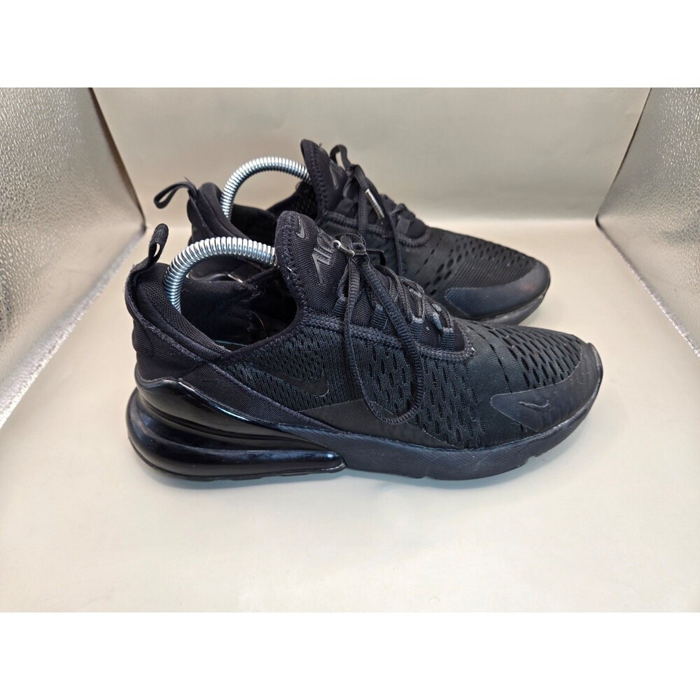 Nike Air Max 270 Shoes Men's 8 Triple Black Running Athletic Workout Sneakers